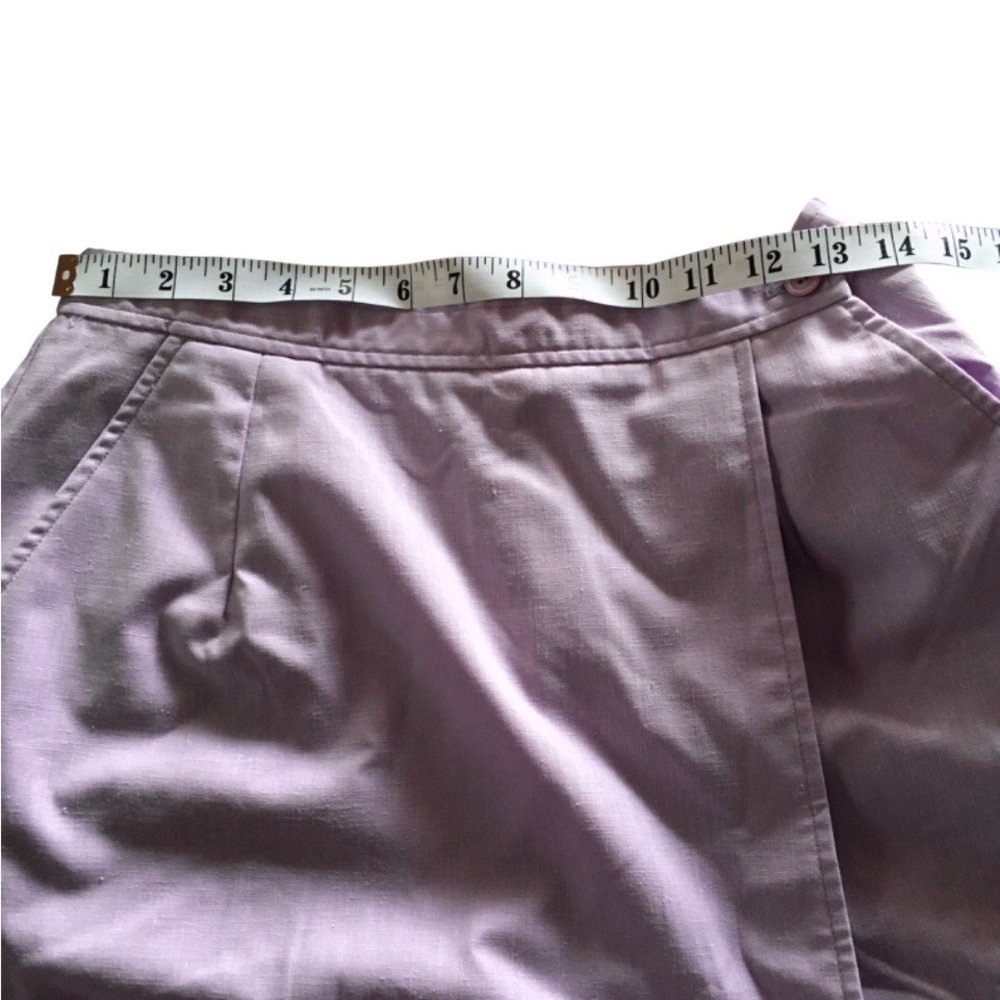 Vintage 80s Skort Golf Tennis Shorts Skirt Preppy Lavender Pockets - Picture 5 of 7